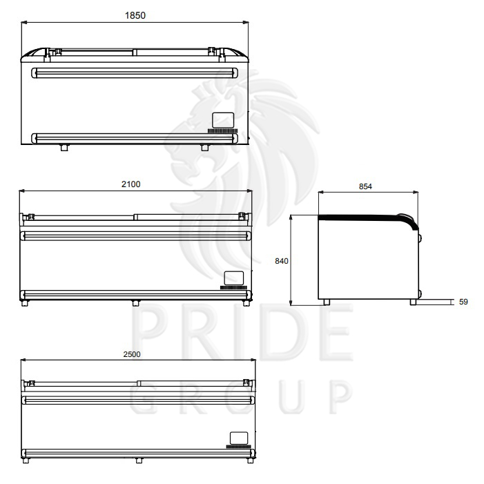 Ларь-бонета морозильная Cryspi ЛБ М 2100 R290