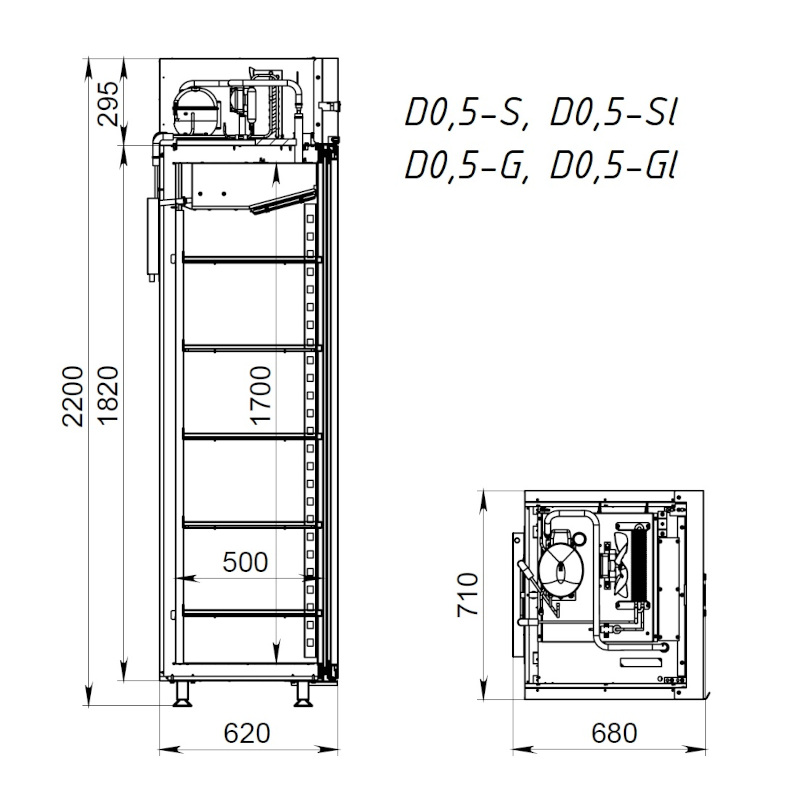 Шкаф холодильный frostor rv 500 gl