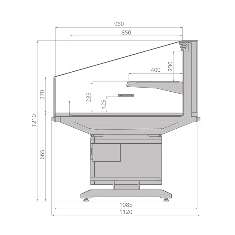 картинка Холодильная витрина Brandford AURA SQ H120